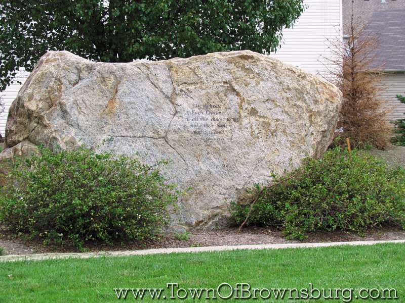 Eagle Crossing, Brownsburg, IN: Granite Stone at Entrance